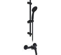 JACOB DELAFON Set miscelatore doccia Aimé nero opaco con barra doccia e flessibile