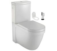 JACOB DELAFON WC completo WC a pavimento doppia uscita e alimentazione laterale con cisterna, sedile, gomito e connessioni RODIN E77772-00