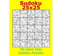 Jacob James Sudoku 25x25 50 Giant Easy Sudoku Puzzles (Tascabile)