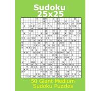 Jacob James Sudoku 25x25 50 Giant Medium Sudoku Puzzles (Tascabile)