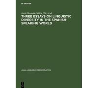 Jacob Ornstein- Three essays on linguistic diversity in the S (Copertina rigida)