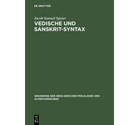 Jacob Samuel Speyer Vedische und Sanskrit-Syntax (Copertina rigida)