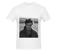 Jacob Star Elordi Camicia Casual da Uomo Manica Corta Girocollo in Cotone T-Shirt Moda Stampata Tee Top T-Shirt Morbida da Uomo Piccola