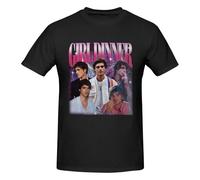 Jacob Star Elordi Camicia Casual da Uomo Manica Corta Girocollo in Cotone T-Shirt Moda Stampata Tee Top T-Shirt Morbida da Uomo Piccola