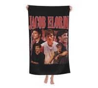 Jacob Star Elordi Telo da spiaggia in microfibra Asciugamani anti-sabbia per adulti e bambini Asciugatura rapida Ultra assorbente Morbido Piscina Viaggio Nuoto Bagno a Asciugamano 32 x 52 pollici