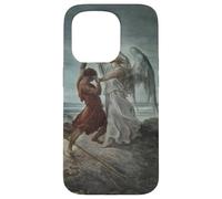 Jacob Wrestling con l'angelo di Gustave Dore (1866) Custodia per iPhone 15 Pro