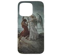 Jacob Wrestling con l'angelo di Gustave Dore (1866) Custodia per iPhone 15 Pro Max