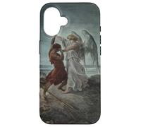 Jacob Wrestling con l'angelo di Gustave Dore (1866) Custodia per iPhone 16