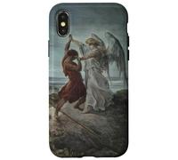 Jacob Wrestling con l'angelo di Gustave Dore (1866) Custodia per iPhone X/XS