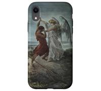 Jacob Wrestling con l'angelo di Gustave Dore (1866) Custodia per iPhone XR