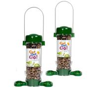 Jacobi Jayne Get Set Go - Mangiatoia da appendere per uccelli selvatici e da giardino, confezione da 2, facile da pulire