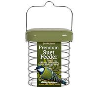 Jacobi Jayne Mangiatoia Premium Suet, per tutte le stagioni, in metallo, verde, realizzato per durare in metallo a prova di masticazione, con coperchio protettivo facile da aprire