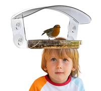 Jacobi Jayne® Sky Deck™ Mangiatoia per uccelli da finestra trasparente con ventose - Mangiatoia per uccelli per finestra - Guarda gli uccelli da vicino con questa mangiatoia per finestra in acrilico