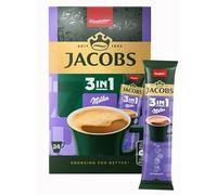 Jacobs 3 in 1 con Milka, Bevanda al Caffè Istantanea in Polvere, Miscela con Cioccolato, 24 Bustine Monodose, Wunderbar Edition