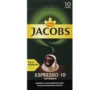 Jacobs - Capsule Caffè Espresso Intenso - Compatibili con Macchine Nespresso® - 100 Capsule in Alluminio - Intensità 10