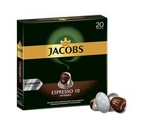 Jacobs Espresso 10 Intenso, Kaffeekapseln, Nespresso Kompatibel, Kaffee, 20 Kapseln, á 5.2 g