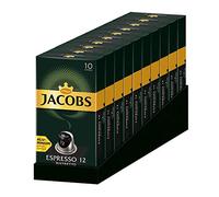Jacobs Espresso Ristretto - Capsule caffè in alluminio compatibili Nespresso® * - 10 confezioni da 10 capsule (100 bevande)
