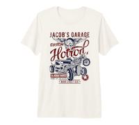 Jacob's Garage Hotrod Classic Rides Design Invecchiato Maglietta Premium