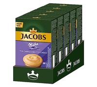 Jacobs Milka Cappuccino, Preparato Solubile al Gusto Cioccolato, Caffè Istantaneo Cremoso, 5 Confezioni x 8 Stick, 40 Porzioni