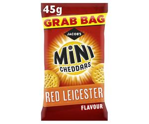 Jacob's Mini Cheddars Leicester Red - Borsa a benna 30 sacchetti da 45 g