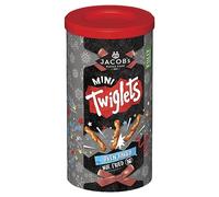 Jacob's Mini Twiglets 200 g, Forma nodosa, gusto piccante, croccanti, salati, bastoncini integrali, Mini Twiglets Ricco di fibre integrali, Confezione da 6