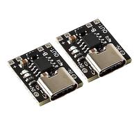 JacobsParts Scheda caricabatterie USB tipo C da 3,7 V, modulo di ricarica da 4,2 V con circuito di protezione e indicatori di carica a LED, ingresso USB-C da 5 V (confezione da 2)