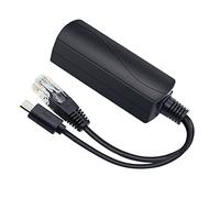 JacobsParts Splitter PoE da 5 V, adattatore Micro-USB da 48 V a 5 V, 2,4 A, conforme IEEE 802.3af per telecamera IP, Raspberry Pi e altro
