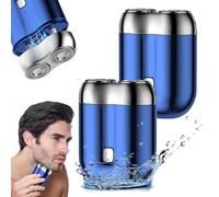Jacooba Electric Razor - Ivyever Shaver - Floating 4D Shaving Head For Precision, Pocket Shaver Usb Mini Shavers, Portable Electric Travel Shaver, Ipx6 Waterproof Shaver(2Pc Blue)