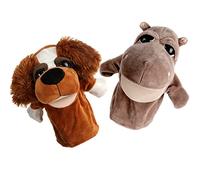 Jacootoys Animale Burattini Teatri Morbido Peluche con Mobile Bocca Aperta Fantasioso Finta Gioca Giocattoli Regalo per 3+ Ragazzo Ragazza