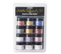 Jacquard Prodotti PearlEx Set Calligrafia Metallica, Colori Assortiti, Multicolore