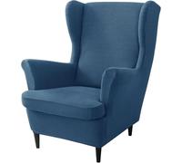 Jacquard Salvadivano Copripoltrona Trapuntato Copripoltrona con Orecchie Fodere per Sedie A Orecchioni Elasticizzato 2 Pezzi Fodere Protettiva Elasticizzato Antiscivolo(Peacock Blue)