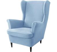 Jacquard Salvadivano Copripoltrona Trapuntato Copripoltrona con Orecchie Fodere per Sedie A Orecchioni Elasticizzato 2 Pezzi Fodere Protettiva Elasticizzato Antiscivolo(Light Blue)