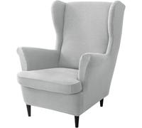 Jacquard Salvadivano Copripoltrona Trapuntato Copripoltrona con Orecchie Fodere per Sedie A Orecchioni Elasticizzato 2 Pezzi Fodere Protettiva Elasticizzato Antiscivolo(Gray)