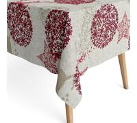 Jacquard Tovaglia Protezione di Macchia Fiocchi di Neve SNOW FLAKE Ovale Rotondo