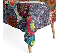 Jacquard Tovaglia Rivestita Cotone ARANA Colorato Mandala Bollywood