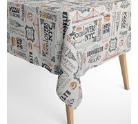 Jacquard Tovaglia Rivestita Cotone BAGLES Nyc Burger Angolare Rotondo Ovale
