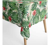 Jacquard Tovaglia Rivestita Cotone BENNE Monstera Cascata Fiori