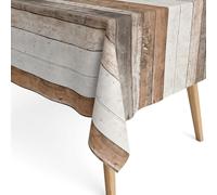 Jacquard Tovaglia Rivestita Cotone CIPRES Legno Alm Angolare Rotondo Ovale