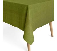 Jacquard Tovaglia Rivestita Cotone IN Bianco E Nero Verde Tinta Unita Oliva