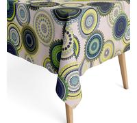 Jacquard Tovaglia Rivestita Cotone NASSAU Mandala Angolare Rotondo Ovale