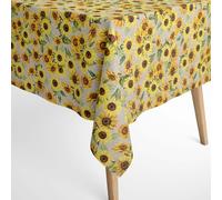 Jacquard Tovaglia Rivestita Cotone ROSANS Girasole Angolare Rotondo Ovale