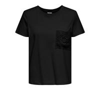 JACQUELINE de YONG - Jdyselma S/S Crochet Pocket Top - - Tops - Donna - Nero - S