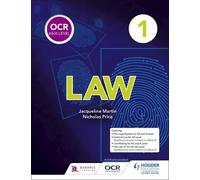 Jacqueline Martin Nicholas Price OCR AS/A Level Law Book 1 (Tascabile)