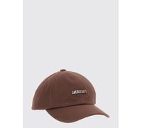 JACQUEMUS Cappello da baseball in cotone con logo a contrasto 58 Marrone