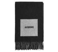 Jacquemus - Sciarpa con Motivo a Cerchio e Quadrato in Contrasto - - Accessories - Uomo - Nero - ONE SIZE
