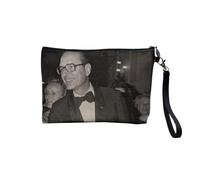 Jacques Chirac Collection President France Vintage Photo Retro - Astuccio per trucco in tela effetto lino - Astuccio da toilette - Portamonete, Costume, 23.5 x 15 cm, Astuccio per il trucco