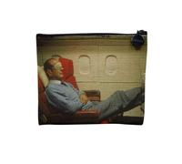 Jacques Chirac Collection President France Vintage Photo Retro - Astuccio per trucco in tela effetto lino - Astuccio da toilette - Portamonete, aeroplano, 15 x 10 cm, Astuccio per il trucco