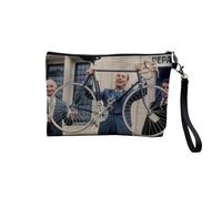 Jacques Chirac Collection President France Vintage Photo Retro - Astuccio per trucco in tela effetto lino - Astuccio da toilette - Portamonete, Velo, 23.5 x 15 cm, Astuccio per il trucco