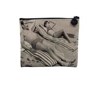 Jacques Chirac Collection President France Vintage Photo Retro - Astuccio per trucco in tela effetto lino - Astuccio da toilette - Portamonete, Spiaggia, 15 x 10 cm, Astuccio per il trucco