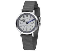 JACQUES FAREL Happy Learning KOP 22 - Orologio da polso per bambini, analogico, al quarzo, con cinturino in tessuto, colore: antracite, grigio., cinghia